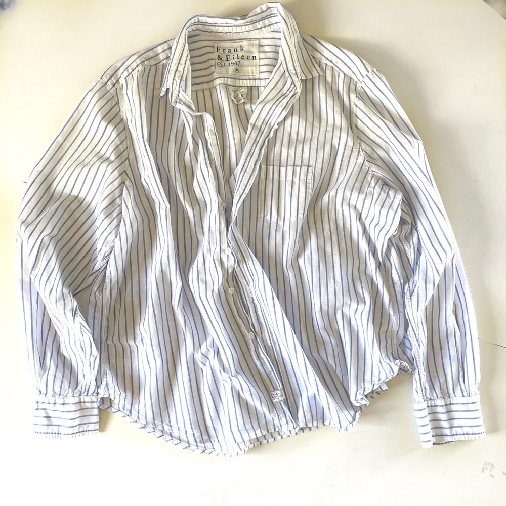 Frank & Eileen Cotton Striped Shirt XL